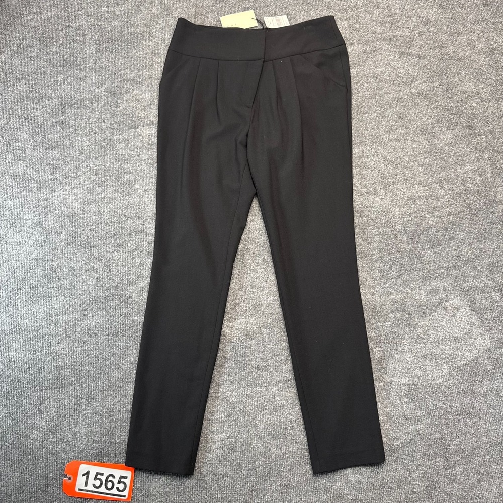 NWT IRO Alienor High Waist Pleated Tapered Trousers Pants Black Womens 0 Barneys